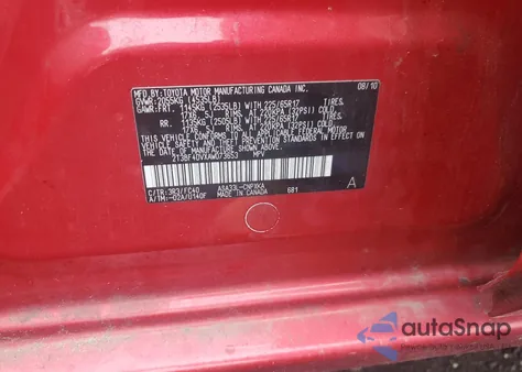 2010 Toyota Rav4 from USA, damaged, VIN 2T3BF4DVXAW073653
